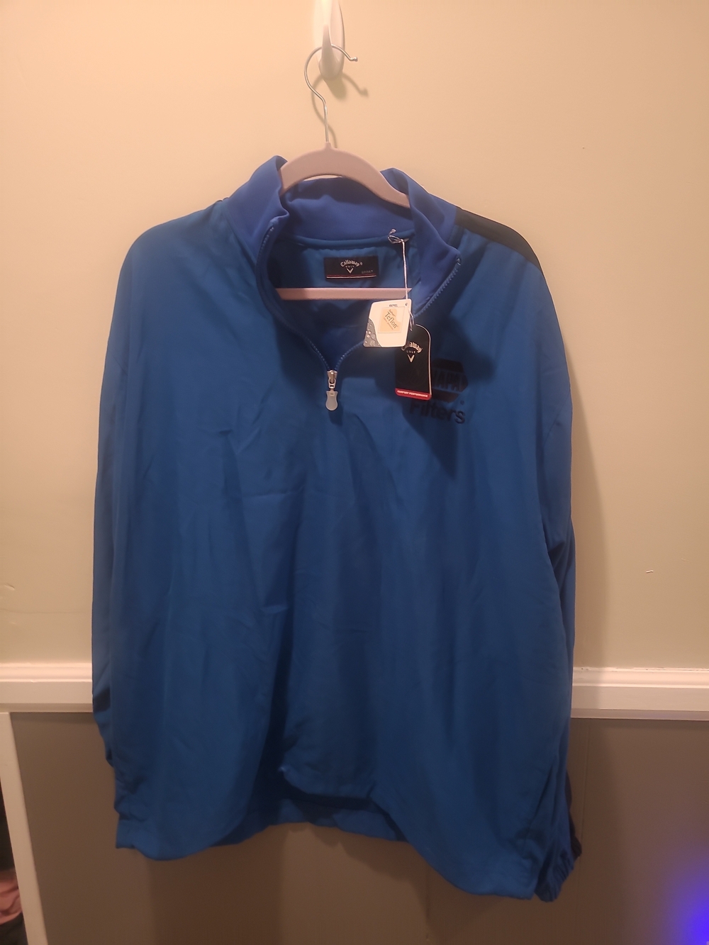 Callaway Sport Performance Jacket Repellent XL Blue Napa Filters Embroidery NWT